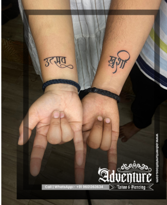 Couple tattoo design Adventure Tattoo Ahmedabad